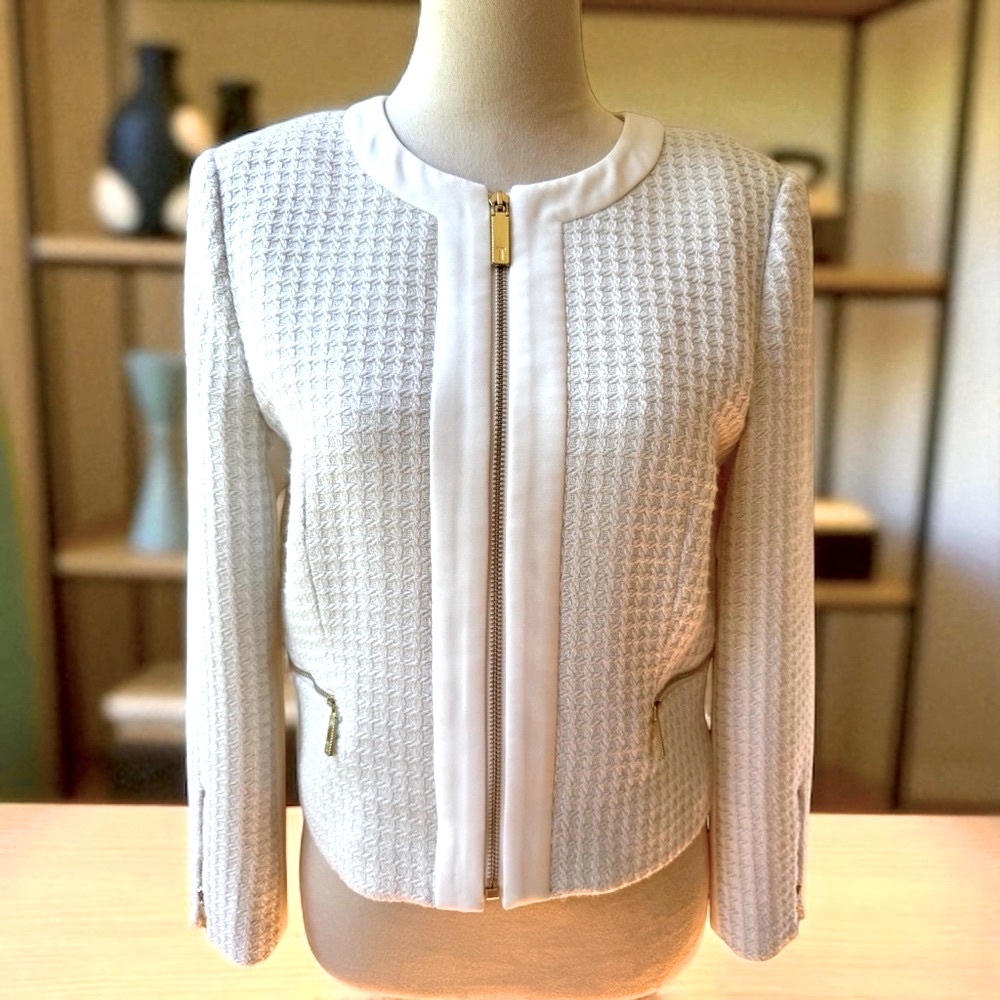 Ted Baker London Cream Textured Blazer
